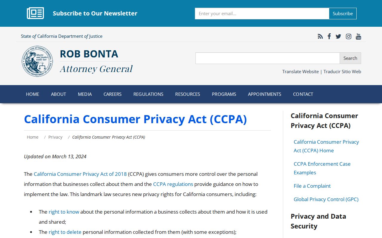 Eastvale neighbors California consumer privacy guidance