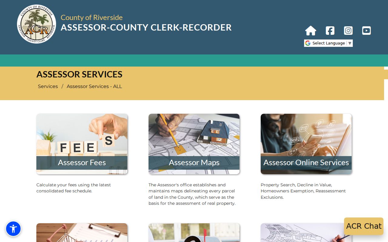 Eastvale street directory Riverside County assessor search