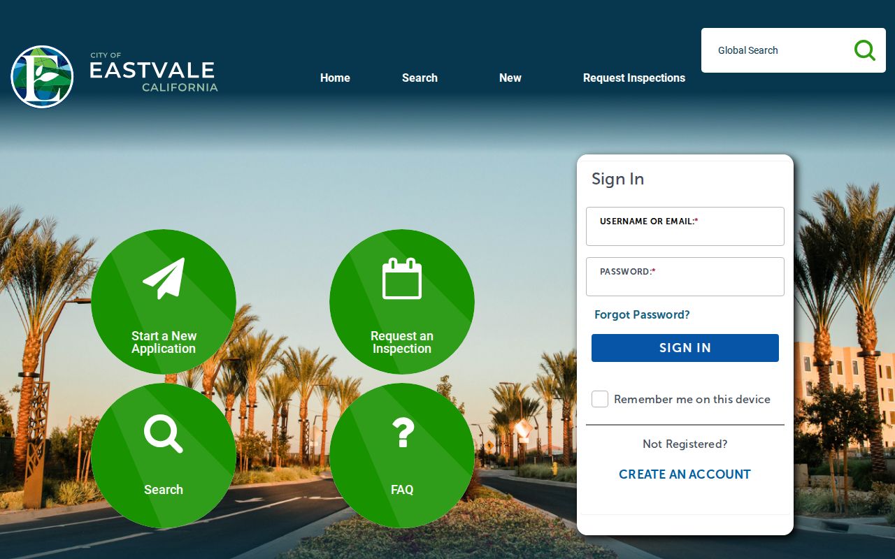 Eastvale street directory Eastvale permit search portal