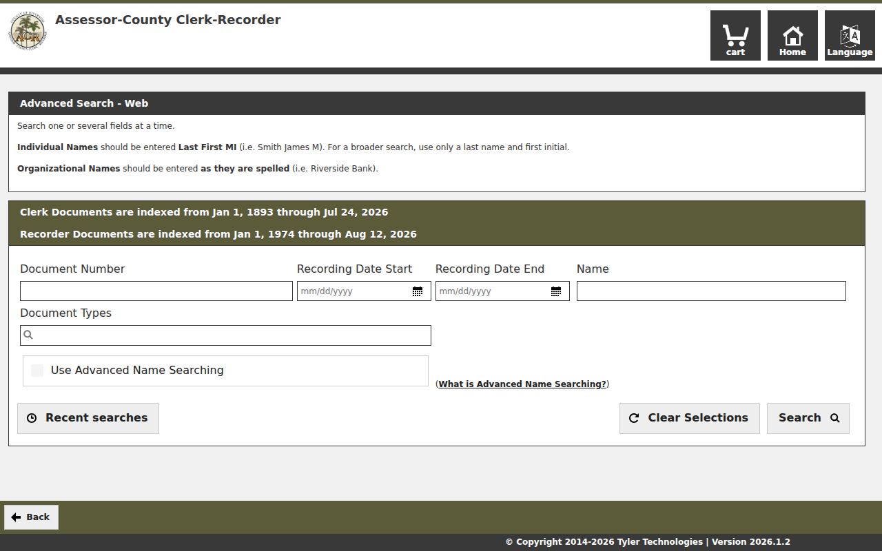 Eastvale street directory Riverside recorder advanced document search