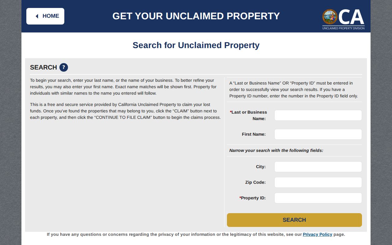 Eastvale ZIP code directory California unclaimed property ZIP search